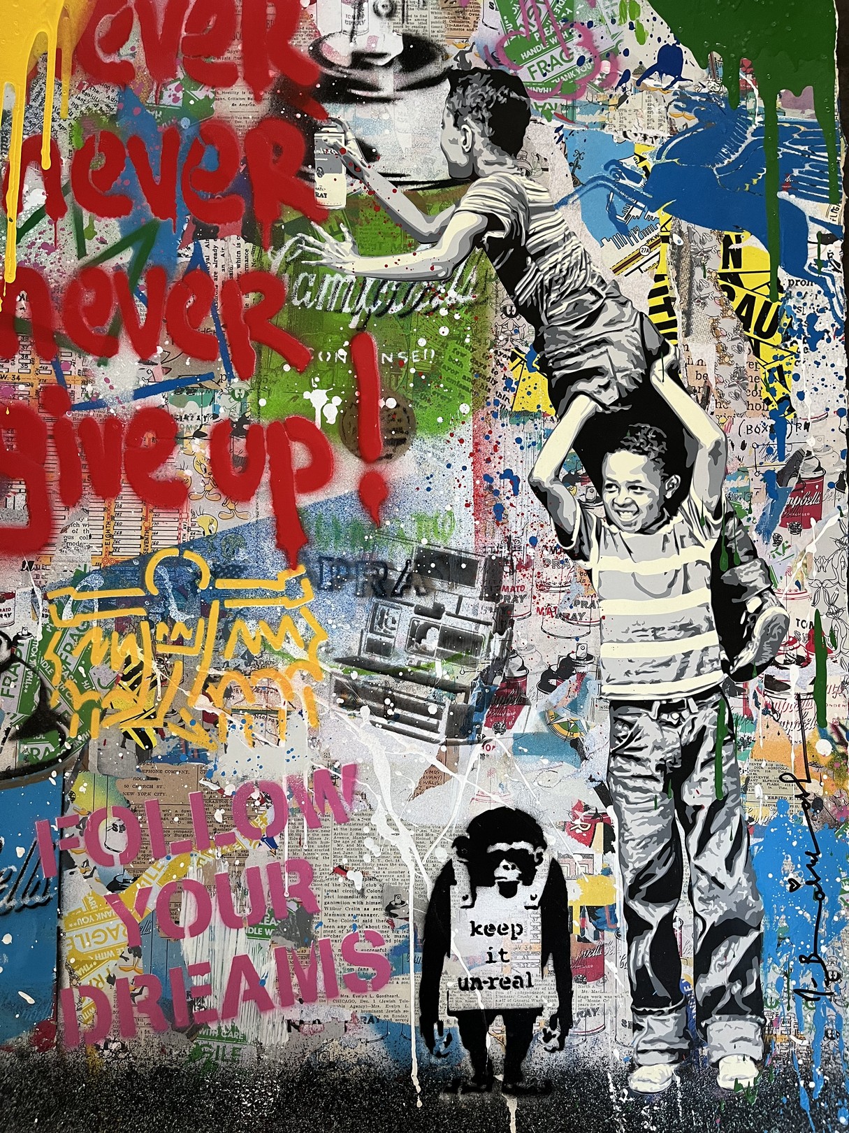 Mr Brainwash, Never Never Give Up Mr Brainwash, Never Never Give Up