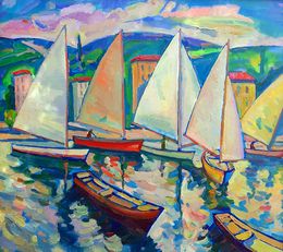 Gemälde, Under sail, Peter Tovpev