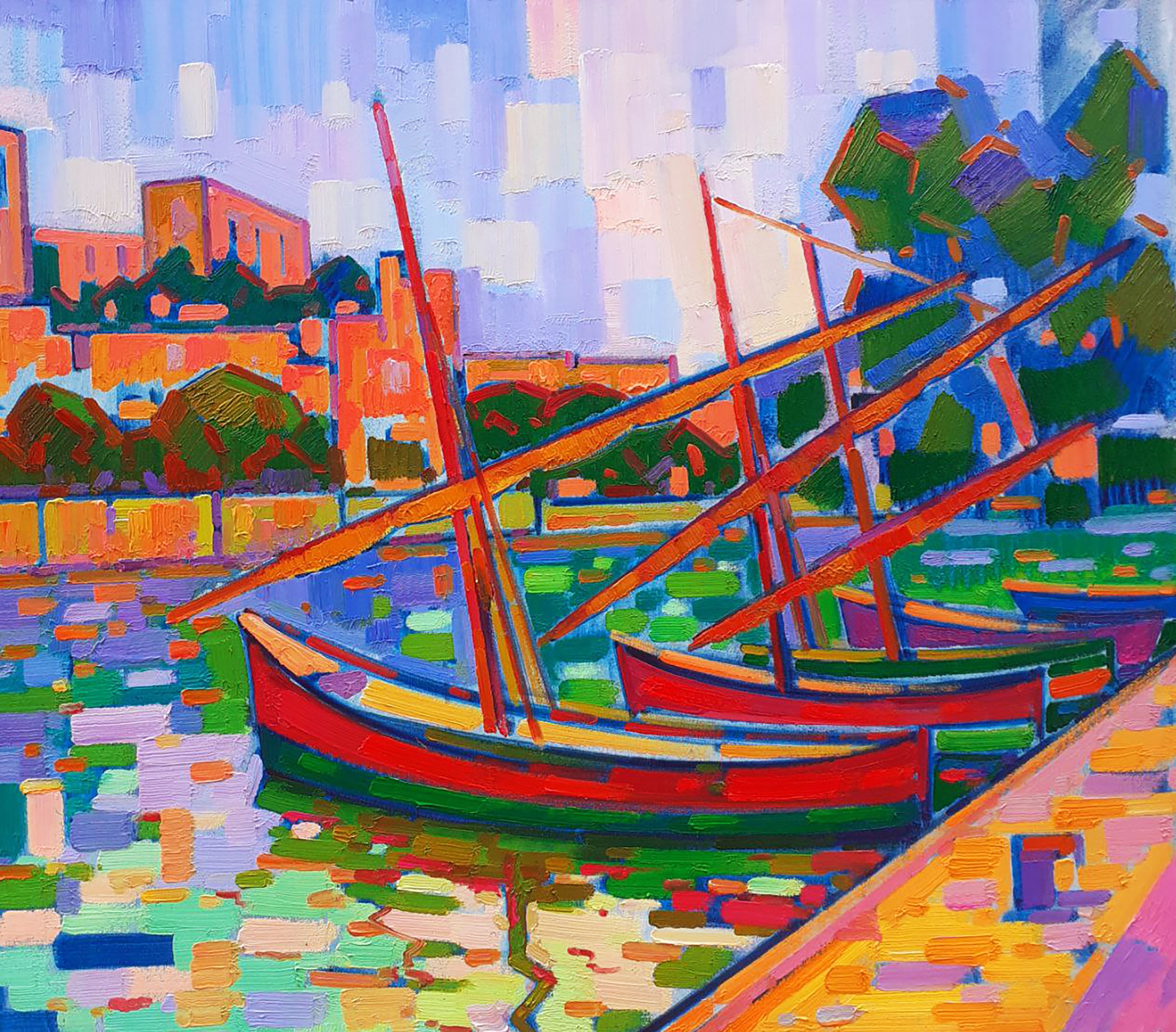 Peter Tovpev, Boats at the pier Peter Tovpev, Boats at the pier