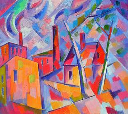 Painting, Industrial motive, Peter Tovpev