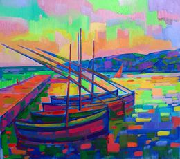 Gemälde, On the pier, Peter Tovpev