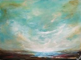Peinture, Errance dans l'azzur, Khadija El Haouchi