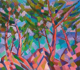 Gemälde, Trees among the rocks, Peter Tovpev