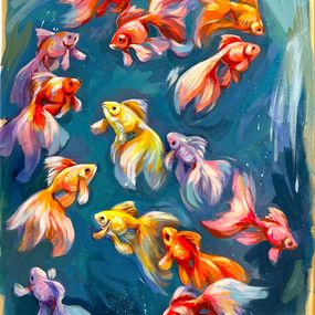 Peinture, A Colorful Pond, Yasna Godovanik
