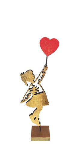 Sculpture, La fillette Infinie Gold, Ravi