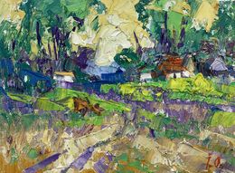 Painting, Edge of the village, Oksana Ivanyuk