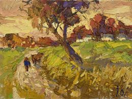 Peinture, Warm evening, Oksana Ivanyuk