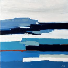 Painting, Infiniment bleu 7, Sandrine Hirson