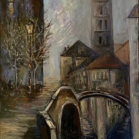 Painting, The Old Town, Ružena Velesová