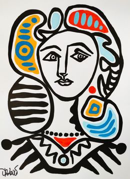 Painting, Fashion woman (a tribute to Picasso), Dr. Love