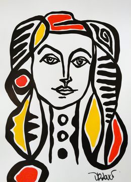 Painting, Head of womand (a tribute to Picasso), Dr. Love