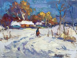 Painting, Winter sun, Oksana Ivanyuk