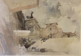 Painting, Caffe' del teatro, Roma, Maciej Zaborowski