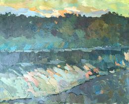 Gemälde, Overlooking the forest, Peter Tovpev