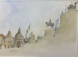 Painting, Piazza venezia Roma, Maciej Zaborowski
