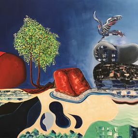 Painting, Paysage Fantasmagorique, José Perez Hernandez