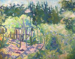 Gemälde, House and garden, Peter Tovpev