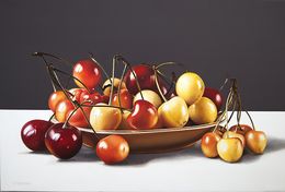 Painting, Still life with cherries, Valeri Tsvetkov