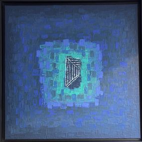 Gemälde, Collection Bleu d'été - 50 shades of blue - En harmonie, Thomas Jeunet