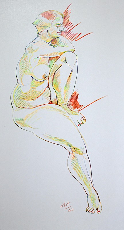 Elisabeth Cibot, Nue de profil Elisabeth Cibot, Nue de profil