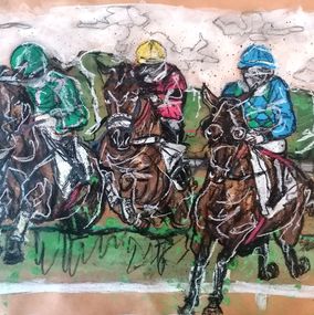 Zeichnungen, Horseracing Steplee Auteuil Pilarski colors, Kalh Art Kalley