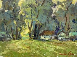 Gemälde, Edge of the village, Ivanyuk Oleksiy