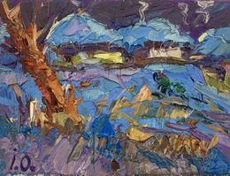 Gemälde, Winter evening, Oksana Ivanyuk