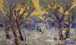 Painting, Winter evening, Ivanyuk Oleksiy