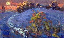 Painting, Frosty night, Oksana Ivanyuk