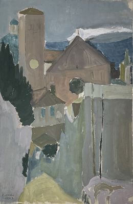 Dessin, Une Rue d’Assise, Francine Ledieu