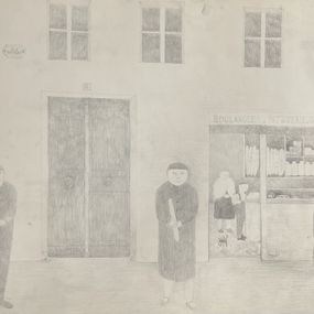 Zeichnungen, Paris Rue Rameau, Francine Ledieu