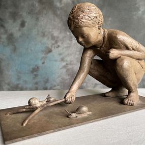 Sculpture, La course aux escargots / The snail race, Sylvie Gaudissart