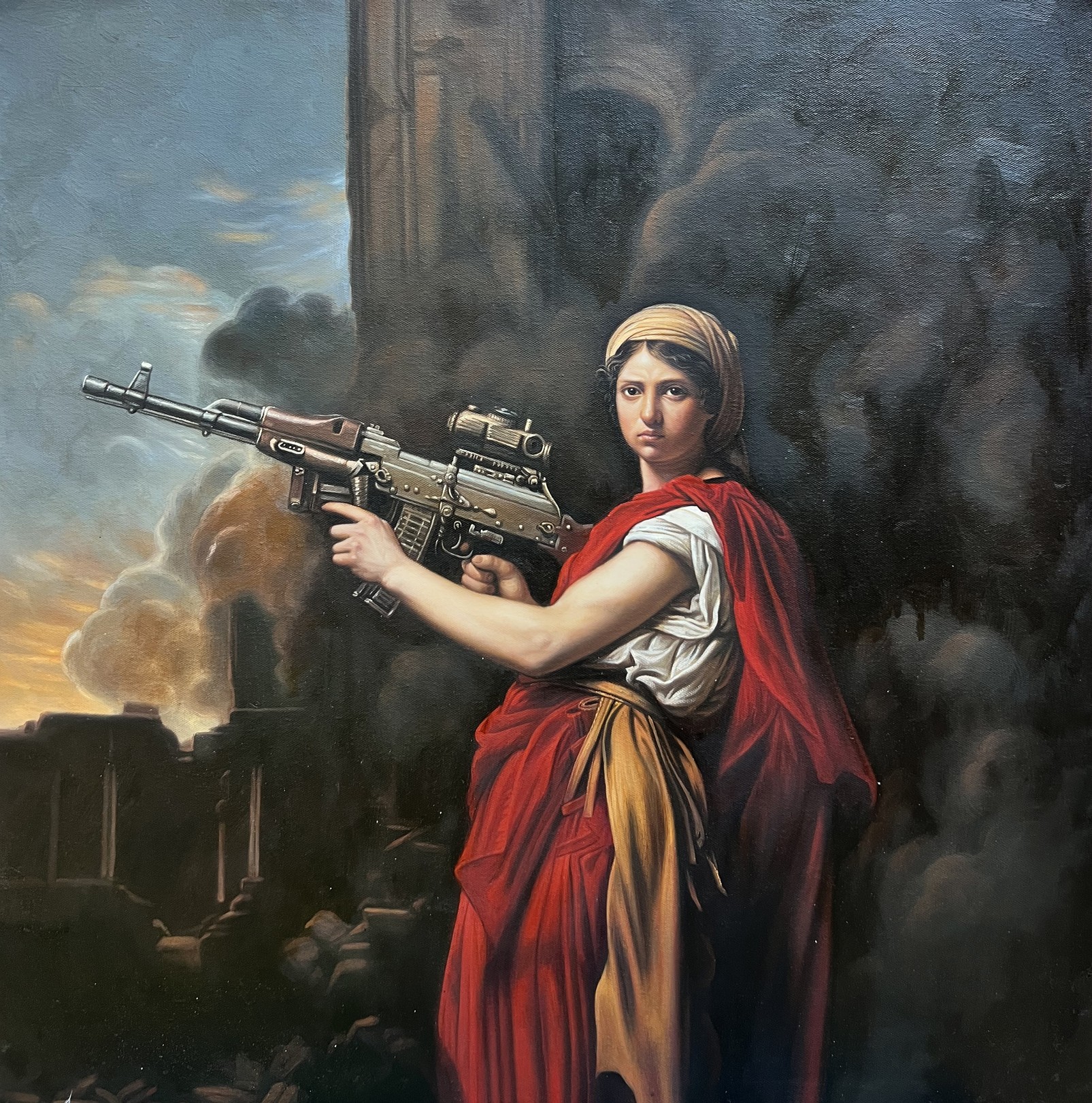 Clémentine Verlaine, Jeune femme au fusil Clémentine Verlaine, Jeune femme au fusil