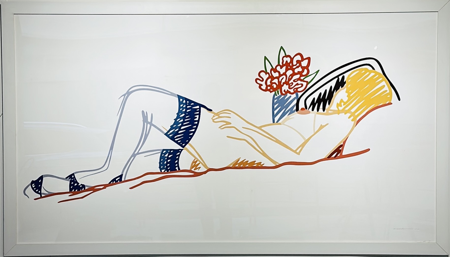Tom Wesselmann, Nude with bouquet and stockings Tom Wesselmann, Nude with bouquet and stockings