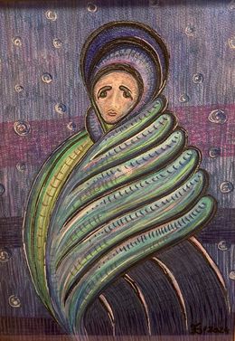 Peinture, Winter night, Ewa Dura