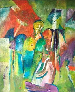 Painting, Femme à l'enfant, Isabelle Marie