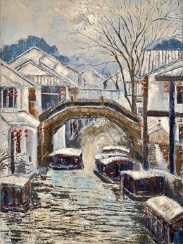 Gemälde, Suzhou my city, the Venice of China, ShuJie Wang
