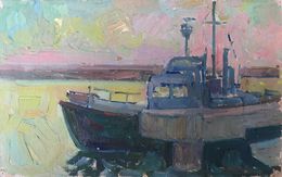 Gemälde, Dawn in the sea, Peter Tovpev