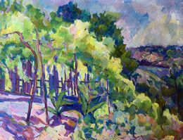 Gemälde, Blooming yard, Peter Tovpev
