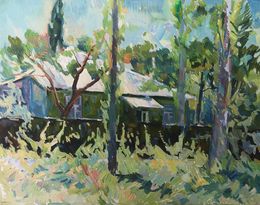 Gemälde, House in the forest, Peter Tovpev