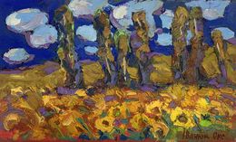 Painting, Sunflower field, Oksana Ivanyuk