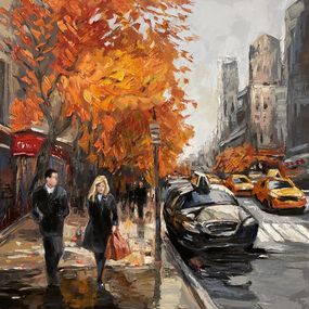 Gemälde, Autumn in the City, Anna Reznikova