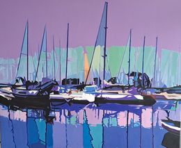 Gemälde, Bateaux à Perros-Guirec, Pierre Wuillaume