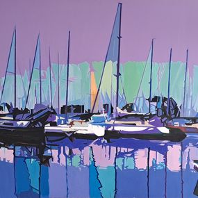 Gemälde, Bateaux à Perros-Guirec, Pierre Wuillaume