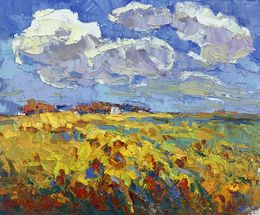 Painting, Sunflower field, Oksana Ivanyuk