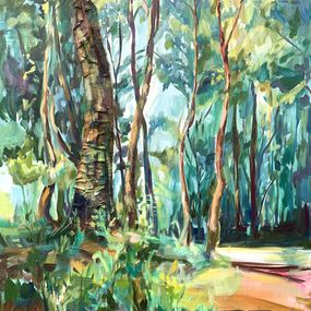 Gemälde, Wisdom of the ages. Original abstract forest painting, Momalyu Liubov Kriuchkova
