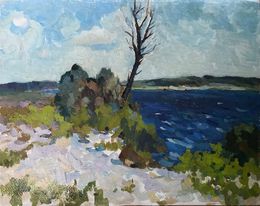Gemälde, Near the lake, Peter Tovpev