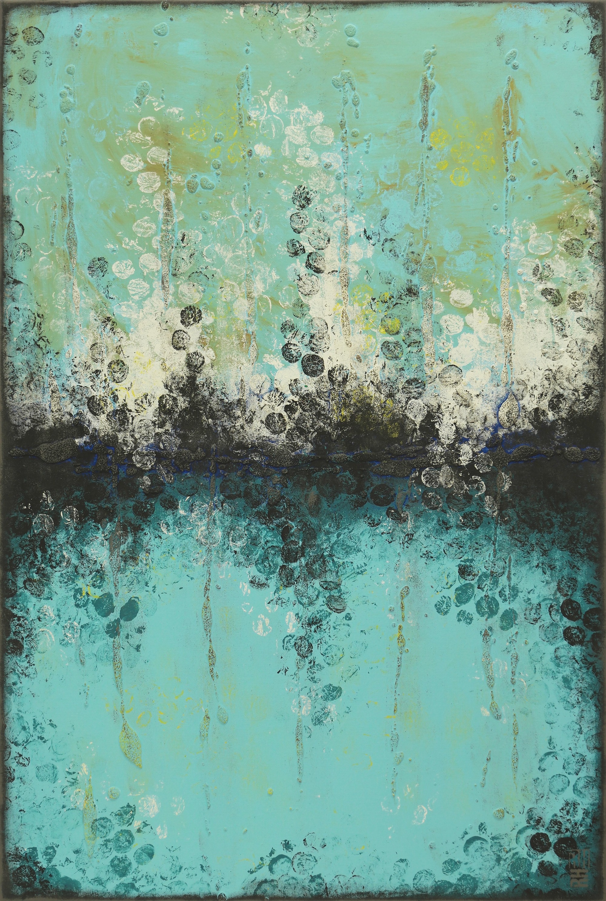 Ronald Hunter, Boiling Bubbles Turquoise Ronald Hunter, Boiling Bubbles Turquoise