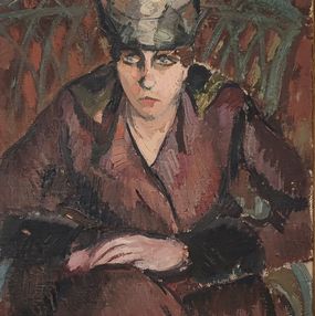 Gemälde, Femme à la toque, Belle Epoque, René Guinand