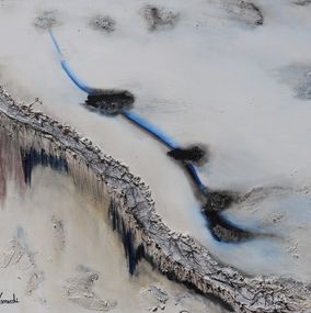 Peinture, Blue woman Mountain top, Yahaira Cohinta Vannucchi